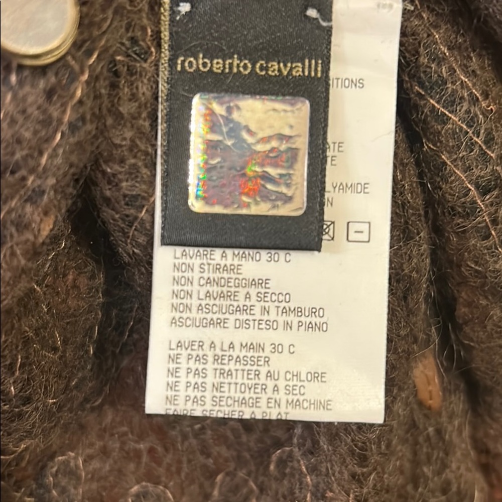Vintage Women Roberto cavalli sweater brown size 46/12 us - Picture 5 of 6